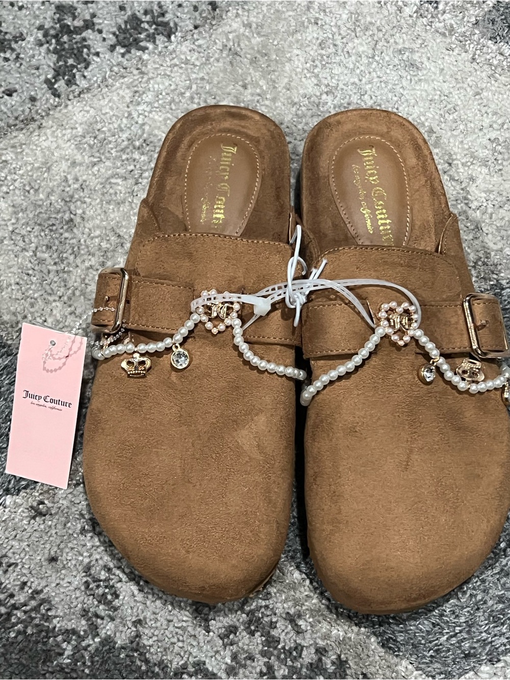 Juicy Couture Slippers Clogs Mules Slides Y2K VINTAGE Charms Bling